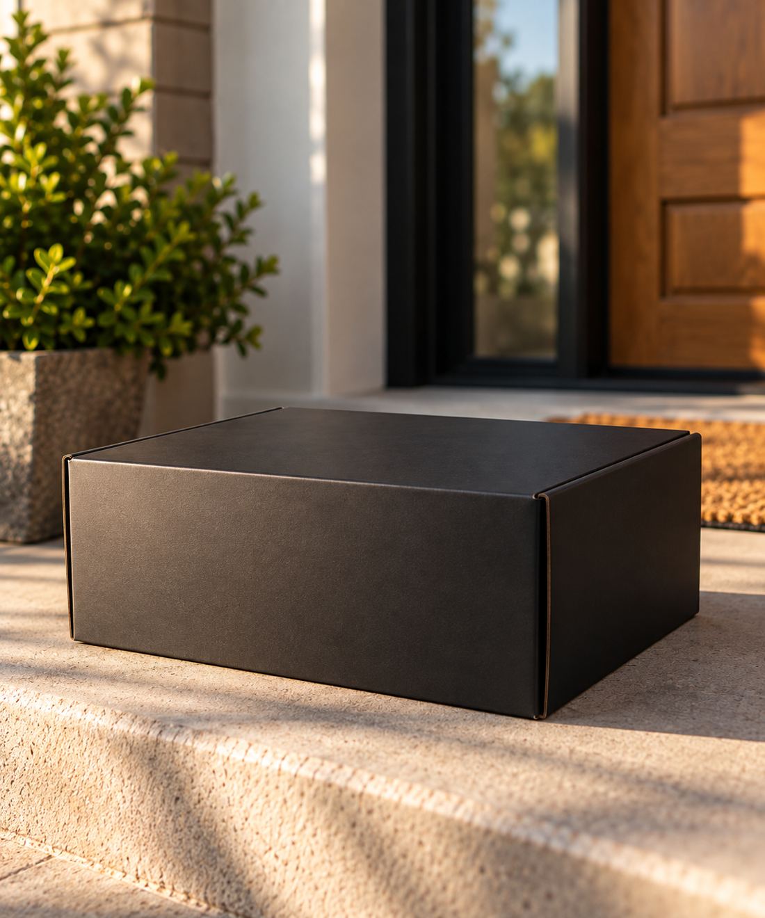 VALTIGE box on a front step